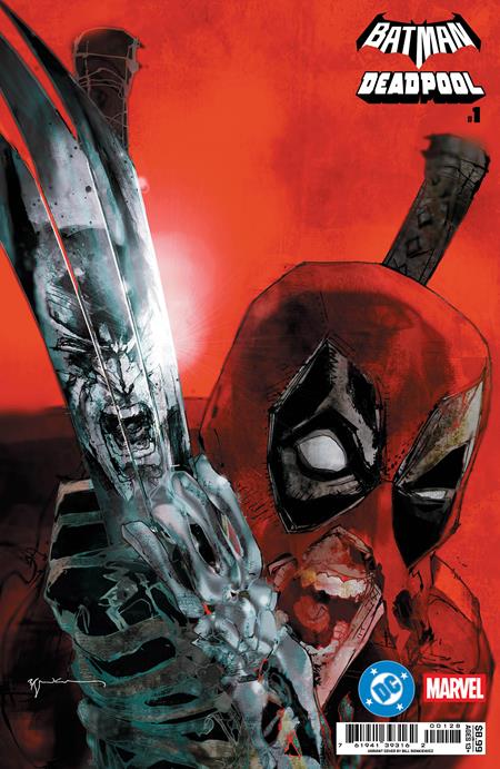 DC MARVEL BATMAN DEADPOOL #1 (ONE SHOT) CVR Q BILL SIENKIEWICZ INCREDIBLE HULK 340 HOMAGE CARD STOCK VAR