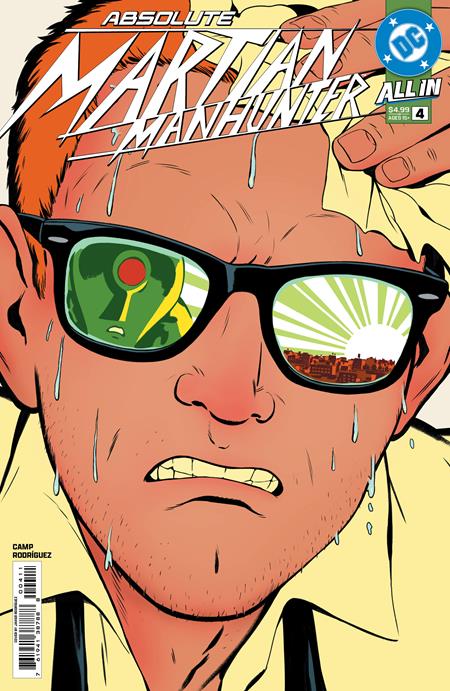 Comic book cover featuring a character with sunglasses reflecting a Martian, with 'Absolute Martian Manhunter' text at the top.