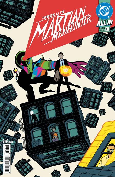 Comic book cover featuring 'Absolute Martian Manhunter' with a superhero in action pose.