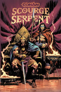Comic book cover featuring a warrior and a serpent with the title 'Conan: Scourge of the Serpent'.