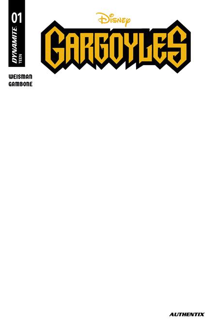 GARGOYLES #1 (2026) CVR E BLANK AUTHENTIX VARIANT