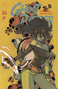 Comic book cover featuring a character with long hair and a weapon, with 'Ghost' and 'Lucas' text.