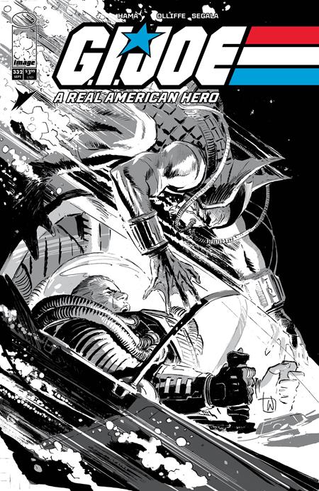 GI JOE A REAL AMERICAN HERO #332 CVR B LEE WEEKS B&W VARIANT