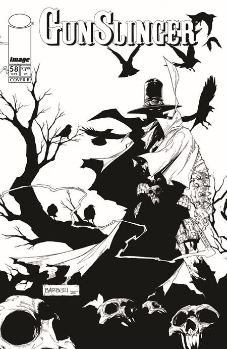 GUNSLINGER SPAWN #58 CVR B CARLO BARBERI B&W VARIANT