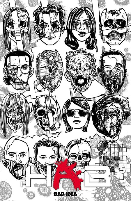 HAB #5 (OF 5) CVR D DAVID LAPHAM BW INFECTED SKULLS VARIANT