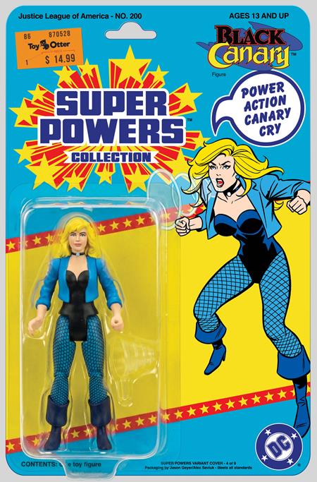 JUSTICE LEAGUE OF AMERICA #200 FACSIMILE EDITION CVR B JASON GEYER & ALEX SAVIUK BLACK CANARY SUPER POWERS ACTION FIGURE VARIANT
