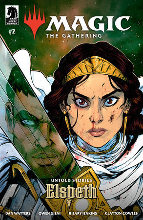 Comic book cover of 'Magic: The Gathering' featuring Elspeth.