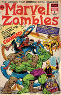 Comic book cover featuring Marvel Zombies with superhero and zombie characters.