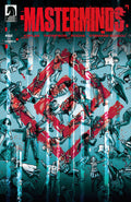Comic book cover titled 'Masterminds' with stylized characters and red text.