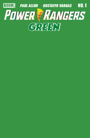 POWER RANGERS GREEN #1 CVR E GREEN BLANK SKETCH VARIANT