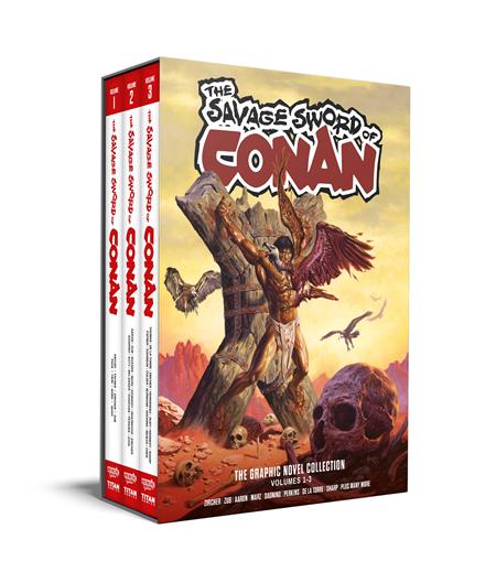 SAVAGE SWORD OF CONAN VOL 01-03 SLIPCASE SET REGULAR EDITION JOE JUSKO CVR HARDCOVER