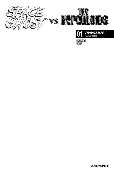 SPACE GHOST VS THE HERCULOIDS #1 CVR F BLANK AUTHENTIX VARIANT