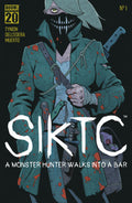 Comic book cover of 'Siktc' with a character holding a knife on a dark background