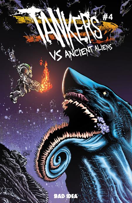 TANKERS VS ANCIENT ALIENS #4 (OF 4) CVR B JOSHUA DERSTINE & JOHN LIVESAY VARIANT