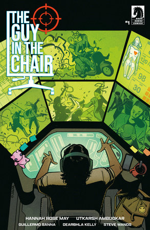 Comic book cover titled 'The Guy in the Chair' with green and black color scheme.