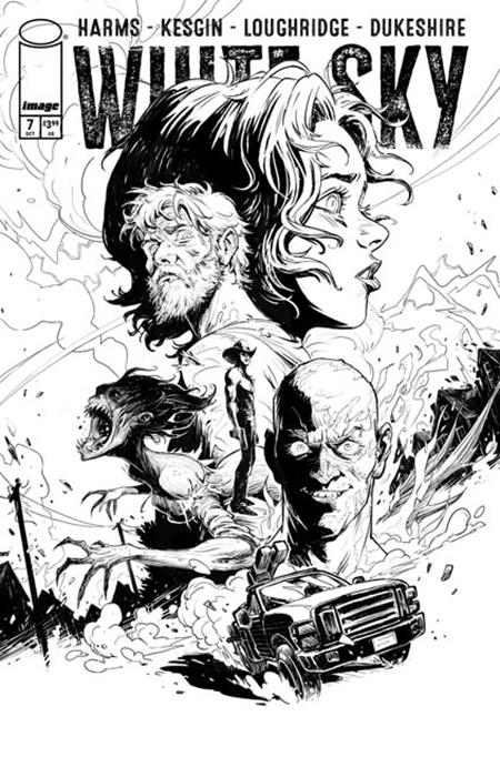 WHITE SKY #7 CVR B SUMEYYE KESGIN B&W VARIANT